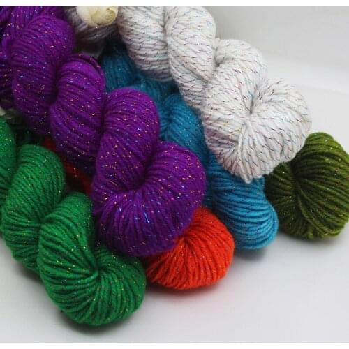 50g Knitting Baby Wools Crochet Yarn With Gold Line Soft Acrylic Yarn Thick Yarn Weave Thread Colorful Children Knitting Yarn