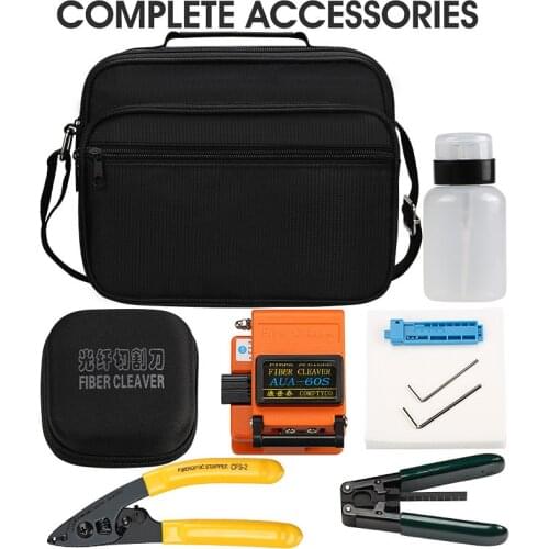 8 In 1 Optic Fiber Cleaver FTTH Fiber Optic Splice Tool Kit Fiber Cutter AUA-60S