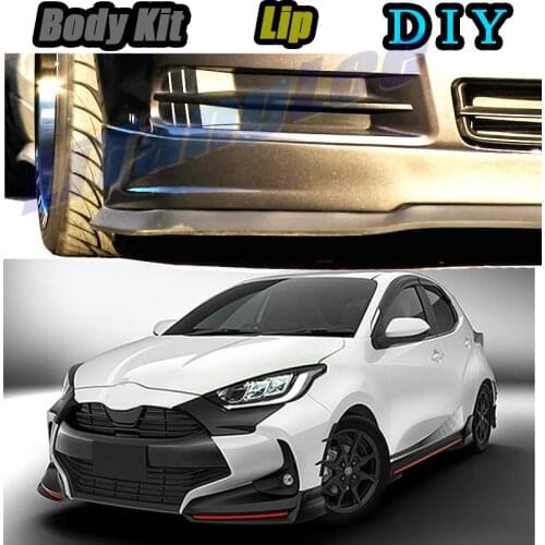 Car Bumper Lip Front Spoiler Skirt Deflector For TOYOTA Belta Yaris Vios Limo Tune Car Modified Body Kit VIP Hella Flush Lips