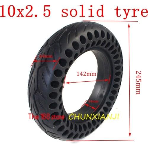 Size 10x2.50 Honeycomb Solid Tyre 10*2.5 Tubeless Tire,Thickened Double Honeycomb Wheel Tyre for Electric Scooter Skate Board