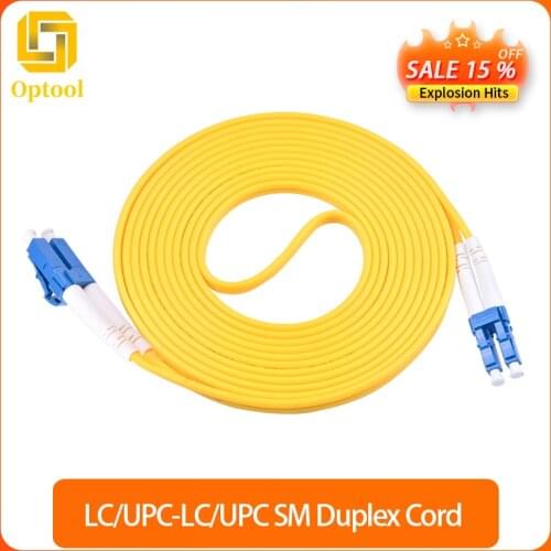 Free shipping 10pcs/Pack LC/UPC-LC/UPC Singlemode SM Dumplex Fiber Optical Jumper Fiber Optic Patch Cord 1m/3m/5m/10m/30m/50m
