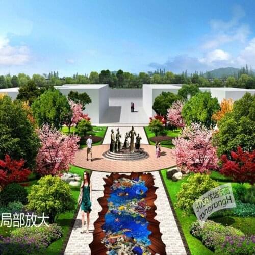 Free Shipping Ocean World 3D outdoor floor painting decoration non-slip shopping mall living room bathroom lobby flooring mural