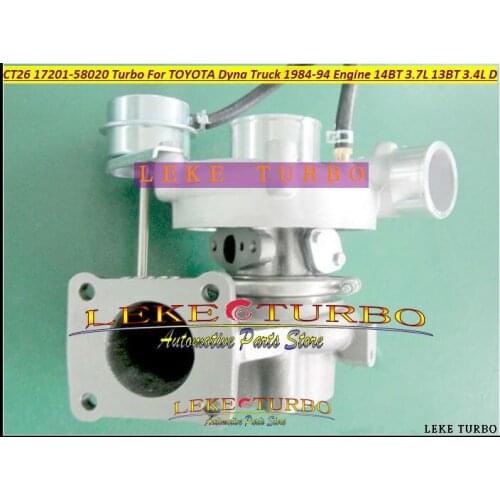 Free Ship CT26 17201-58020 1720158020 17201 58020 Turbo Turbocharger For TOYOTA Dyna Truck 1984-94 Engine 13BT 3.4L;14BT 3.7L D