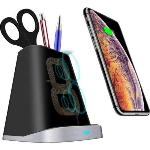 Qi Fast Phone Wireless Charger-qi Fast Phone Charger Wireless Charging pad Stand station10W 7.5W Wireless Charger Pen Pot Galaxy