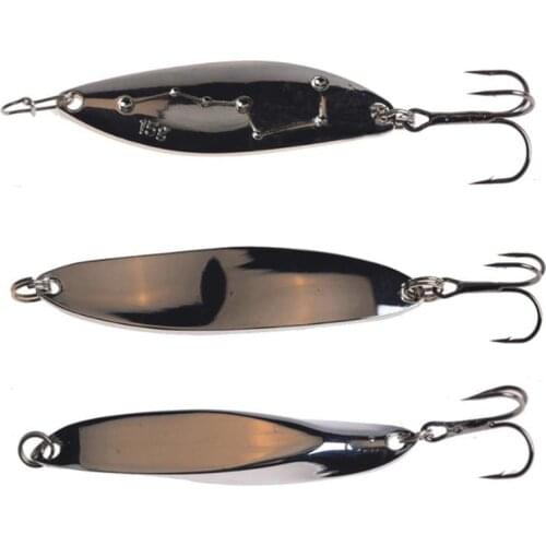 1pcs 10g15g20g25g Silver Gold Fishing Lure Spoon Mustad Hooks High Quality Surface Plating Good for Freshwater Saltwater Fishing