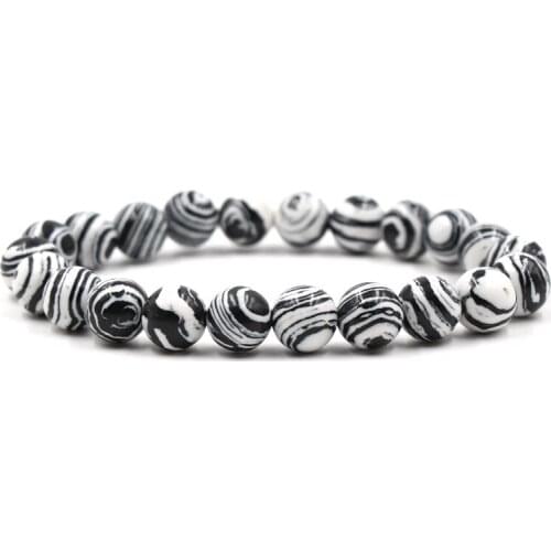 Hot Statement Natural Gem Stone Beads Bracelet 8 Color Fashion Elastic Rope Bead Bangle for Men Women Buddha Beads Jewelry Gift