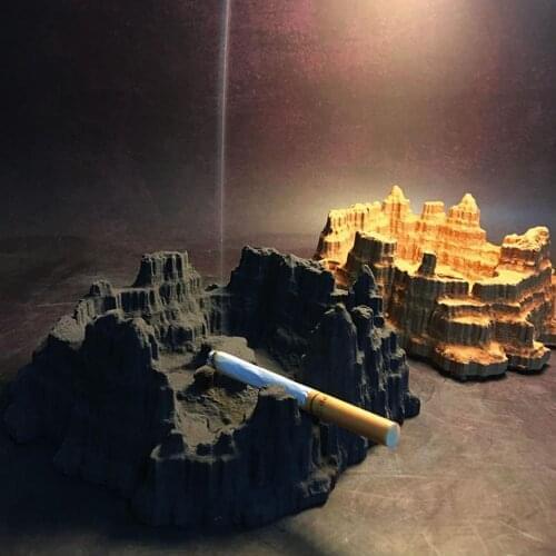 Cement Plaster, Danxia Landform Devil City, Personality Creative Decoration Ashtray, Ashtray