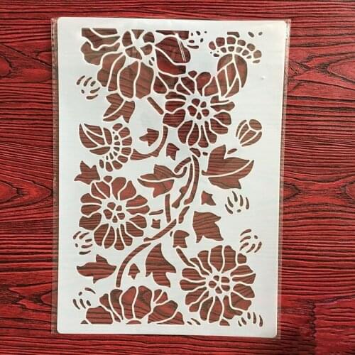 CraftArtGo DIY flower Stencils Painting Scrapbook Coloring Cake decorating sugar powder sieve printing mold printing table