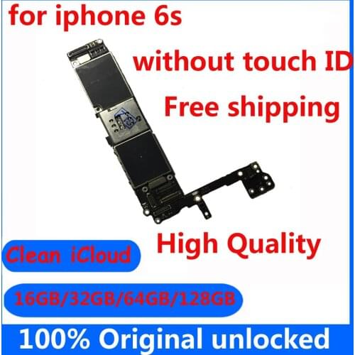 For iphone 6s motherboard Full chips 16GB 32GB 64GB 128GB without touch ID Original unlocked for iphone 6S Motherboard