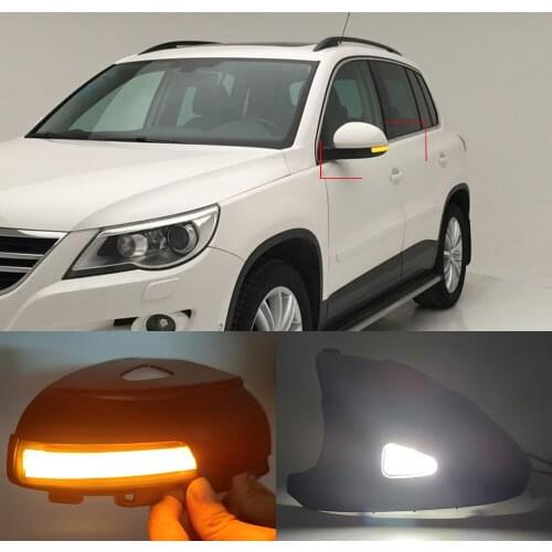 For VW Sharan 2012-2015 Tiguan 2008-2016 Dynamic lights Car Rearview Side Mirror Turn Signal LED Repeater Light Lamp