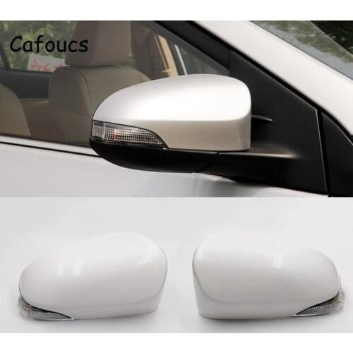 Cafoucs Car Rearview Mirror Cover Turn Signal Side Lights For Toyota Corolla 2014-2017