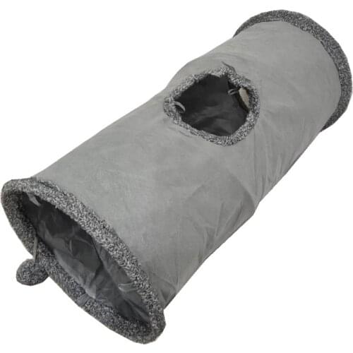 Cat toy Big Long Cats Tunnel Toys with Play Ball Suede Material Kitten Foldable Pet Supplies Funny Cat Tunnel Steel Frame