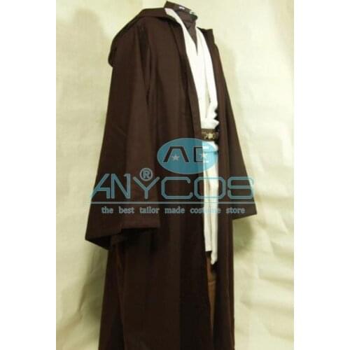 Star Cosplay Wars Costume Obi Wan Kenobi Costume Jedi Kenobi Tunic Cloak Halloween Costumes for Adult Men
