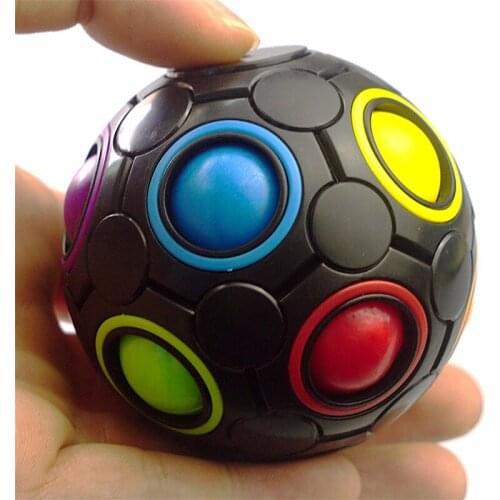 Creative Magic Spheric Cube Speed Rainbow Ball Puzzles Learning Educational Toys For Children Adults Office Anti Stress Puzzles