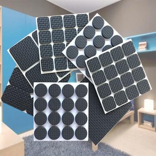 Round Stool Plastic Thick Wooden Chair Single-Sided Protective Cover Non-Slip Foot Pad Chair Leg Table Corner Anti-Vibration Pad