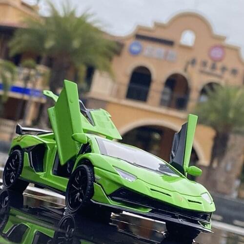 Car Model Building Kit Metal 1/24 Aventador SVJ Sports Car Alloy Car Model Diecasts Metal Vehicles Toy Car Model Collection
