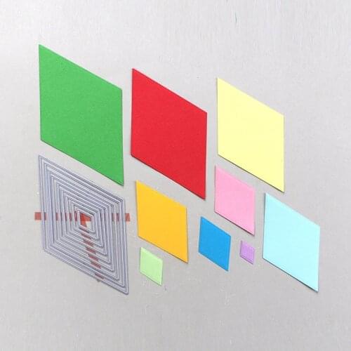 DUOFEN METAL CUTTING DIES diamond frame tag label border for stencil DIY Scrapbook Paper Album 2019 new