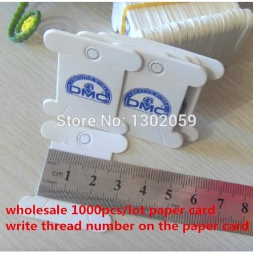 Factory Sale Wholesale Paper Card Total 1000 Pieces Cross Stitch Threading Thread Floss Bobbin Board Tool Accessory