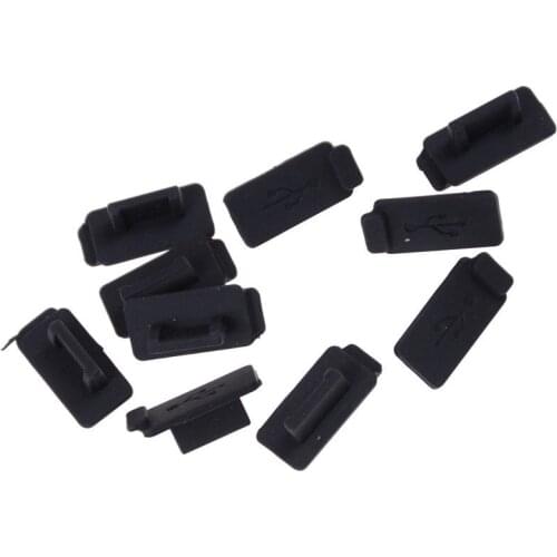 PC Laptop USB Plug Cover StopperBlack 10pcs/lot Rubber Durable Soft Dust Cap USB 2.0 3.0 Interface Prevent Rust Dust Plug