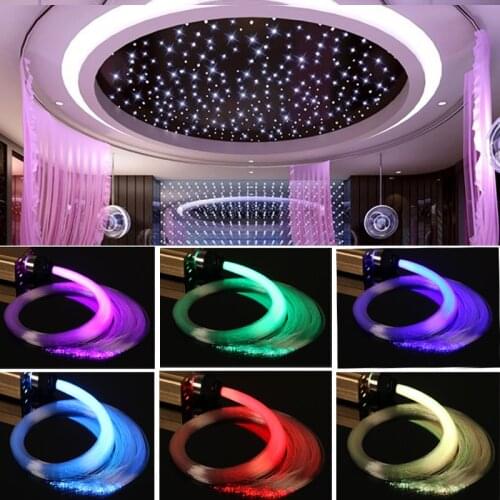 Rgb led flashing light 2mm Plastic side glow optic fiber for shoe sole clothes