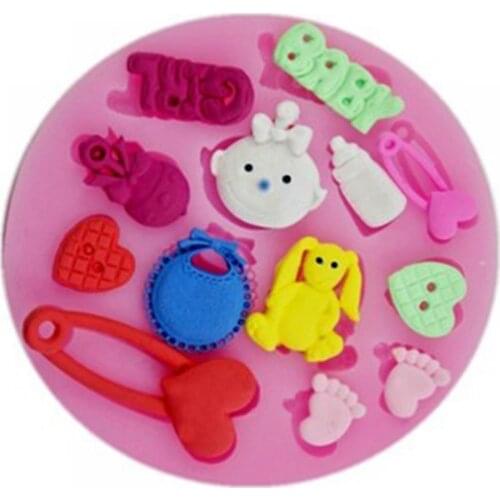 DIY Girl Baby Pin Silicone Mold Sugarcraft Cake Chocolate Cookies Baking Decorating Tool Kitchen Accessories