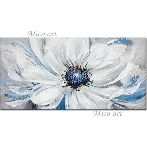 Modern Newest Design Abstract Lotus Flower Canvas Oil Painting No Frame Wall Hangings Paintings Picture Wall Art For Living Room