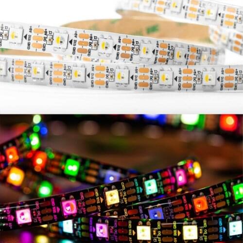 1m/4m/5m SK6812 led strip(similar ws2812)30/60/144leds/m,RGBW+NW/CW/WW,IP30/65/67,5050SMD built-in SK6812,4in 1 addressable,DC5V