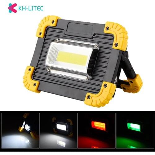 LED Spotlight 20W 400LM Portable Rechargeable Outdoor Camping Emergency Lawn Work Fishing Lighting LED Spotlight Floodlight Lamp