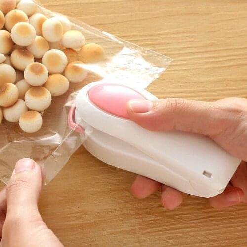 Transhome Mini Sealing Machine Heat Sealer Plastic Bag Storage Packet Handy Sealers Easy Resealer For Food Snack Kitchen Gadgets