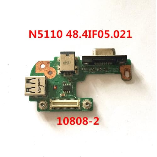 High quality for N5110 48.4IF05.021 10808-2 DQ15DN15 CRT Notebook DC power lack Prot audio VGA USB board 100% fully tested