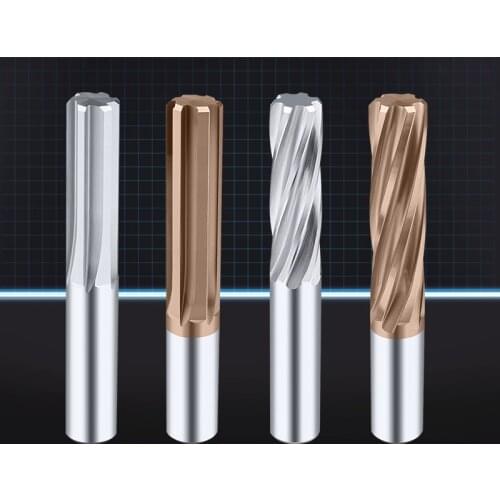 High Quality Tungsten Steel Chucking Reamer Coated HRC55 H7 Precision Spiral Straight Flute Machine Carbide CNC Cutter 6mm 7mm