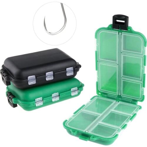 WolFAce 10 Compartments Mini Fishing Tackle Box Lures Hooks Baits Plastic Storage Holder Square Case Pesca Fishing Accessories