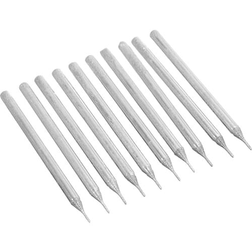 10pcs 0.4mm-3mm Diamond Coated Glass Drill Bits 2.35mm Shank Hole Saw Opening Drill Bit Needle For DIY Tile Jewelley Working