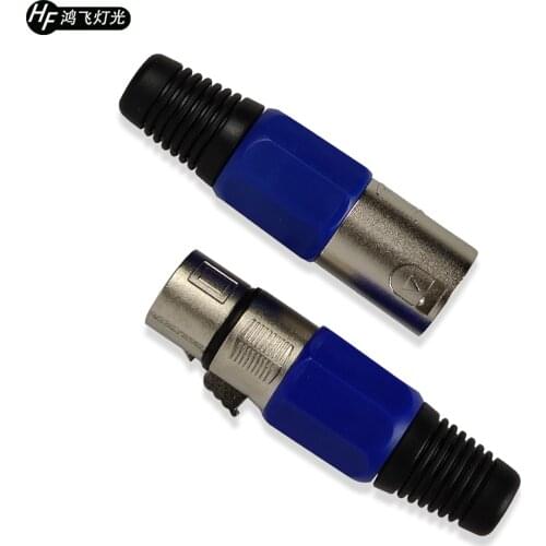 10 Pieces 3 Pin XRL Connector DMX512 Signal Line Connector 5 Pieces IN / 5 Pieces OUT