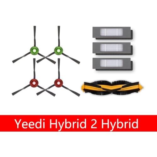 100% Original Spare Parts Main Brush Roller Side Brush Hepa Filter Suit For Yeedi 2 hybrid Vacuum Cleaner Robot Accessories