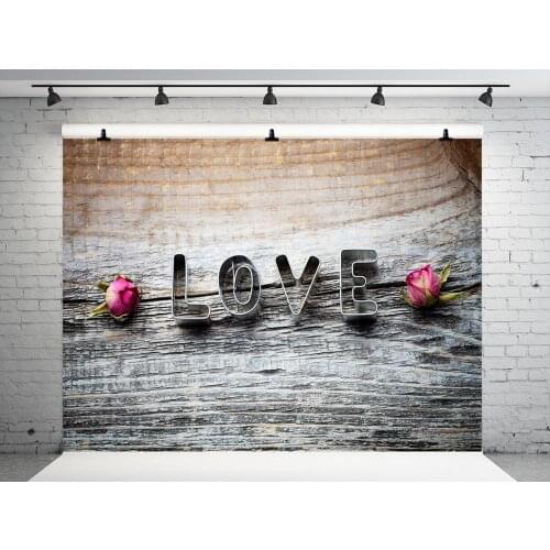 10x10 ft VinylBDS Wedding Digital Backgrounds for Photography LOVE Wood Photography Studio Backgrounds Backdrops Valentine