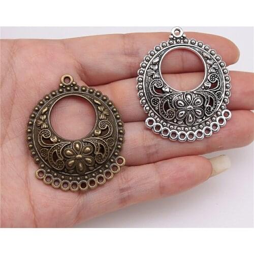 2pcs 35x42mm Earrings Connection For Jewelry Making 2 Colors Earrings Connection Charms DIY Making