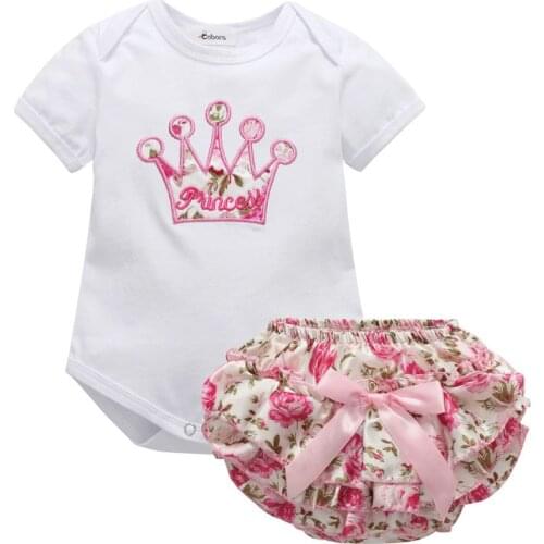 Bobora 2pcs Baby Girl Clothes Newborn Infant Fruit Printed Outfits Set for Baby Girls