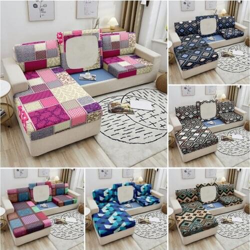 Geometric Sofa Seat Cover 1-4 Seater Couch Cover For L Shape Sofa Elastic Cushion Cover High Quality Fabric Slipcover