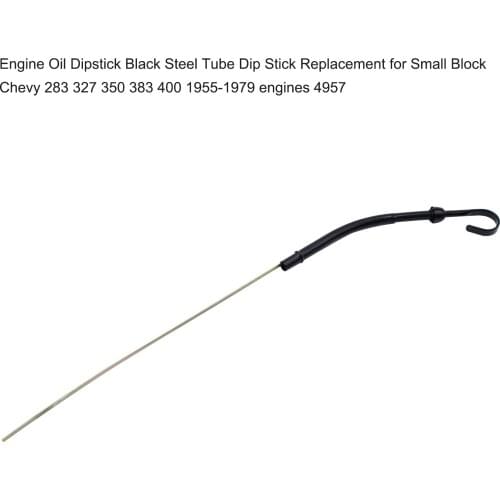 Engine Oil Dipstick Black Steel Tube Dip Stick Replacement for Small Block Chevy 283 327 350 383 400 1955-1979 Dropshipping