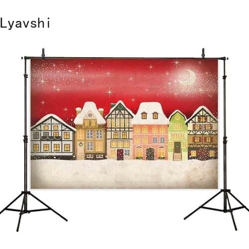 Lyavshi background christmas winter old town decoration snow background photo studio photo studio photography background