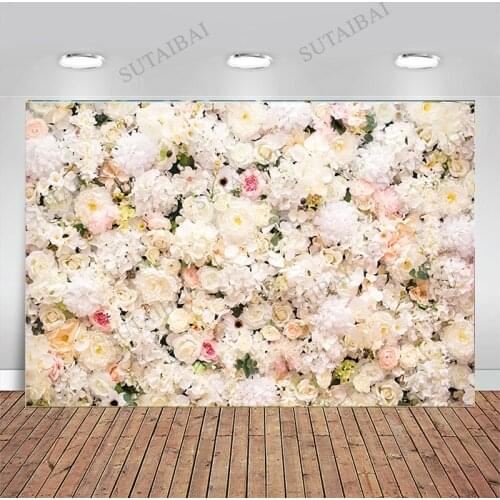 Floral Backdrop Photography Flower Rose Wedding Party Banner Background Newborn Baby Portrait Photocall Photozone