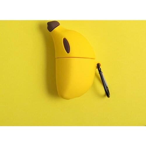 INS Hot 3D Simulated Banana Silicone Protection Headphone Case For Apple Bluetooth Earphone Airpods 1/2 Cover Cases Accessories