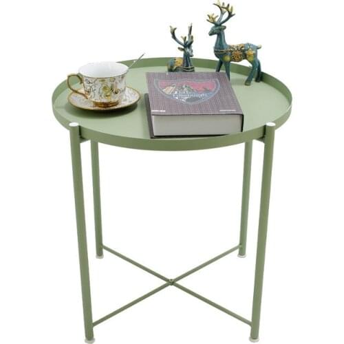 Creative furniture simple tray type Nordic ins round table wrought iron coffee table side metal flower stand mesa de centro 2020