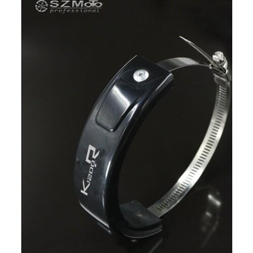 For BMW K1200R Silencer Round Oval Exhaust Protector Can Cover SILICONE Motorcycle Scope 100MM-140MM Protect LOGO Black new