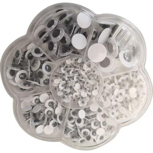 700 Pieces Round Wiggle Googly Eyes with Self Adhesive DIY Scrapbooking Crafts Toy Accessories Assorted Sizes