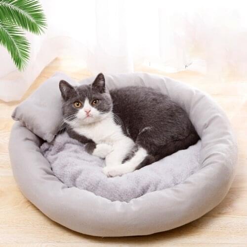 Cat Beds Mats House for Cats Spaciousness to Take Care Pet Pillow Sleeping Bed Little Kitten Folding Accessories Plush Supplies