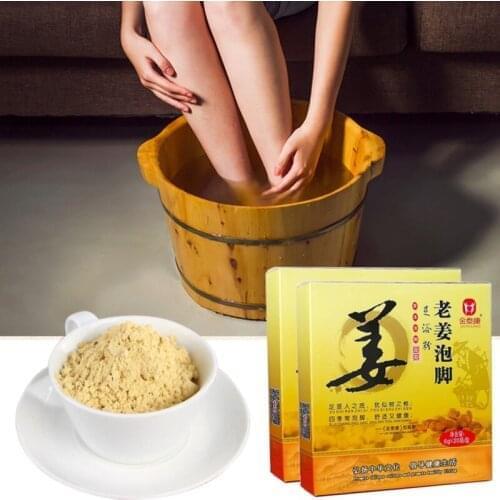 Hot 120g Ginger Foot Bath Powder Chinese Herbal Foot Bath Spa Bubble Foot Clearing Damp 100% Natural Plants Ginger Extract