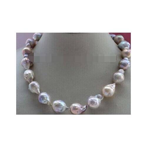 Multicolor Baroque Edison Reborn Keshi Pearl necklace