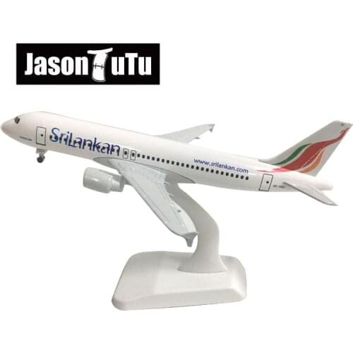 JASON TUTU 20cm Sri Lanka Airbus A320 Airplane Model Plane Model Aircraft Diecast Metal 1/300 Scale Planes Factory Wholesale